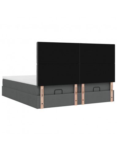 Struttura Letto Pouf con Materassi 180x200 cm in Tessuto