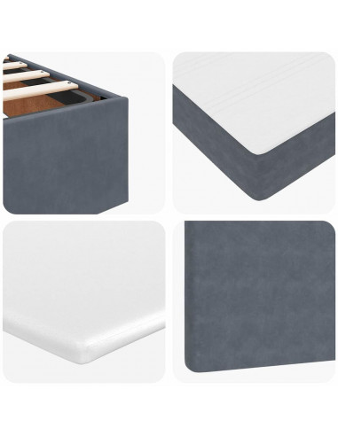 Struttura Letto Pouf con Materasso 120x200 cm Velluto