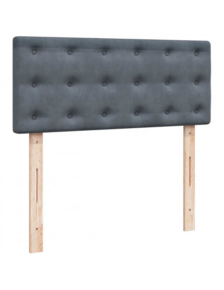 Struttura Letto Pouf con Materasso 120x200 cm Velluto