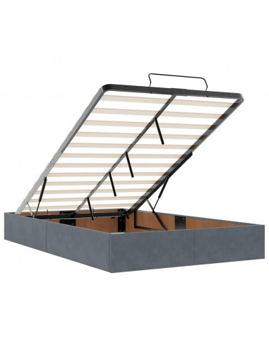 Struttura Letto Pouf con Materasso 120x200 cm Velluto