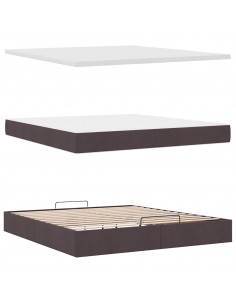 Struttura Letto Pouf con Materasso 160x200 cm in Tessuto