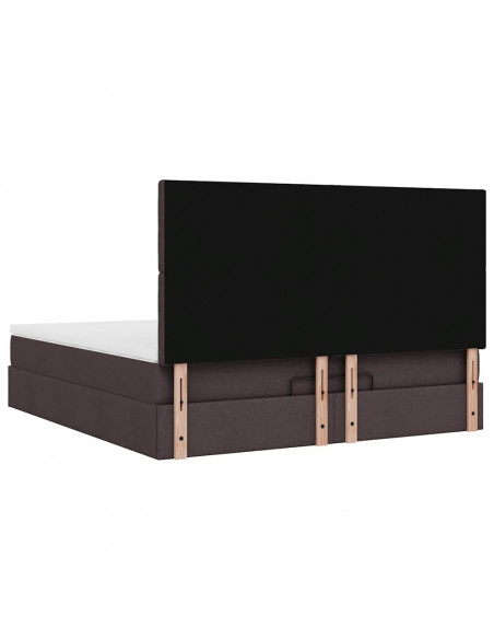Struttura Letto Pouf con Materasso 160x200 cm in Tessuto