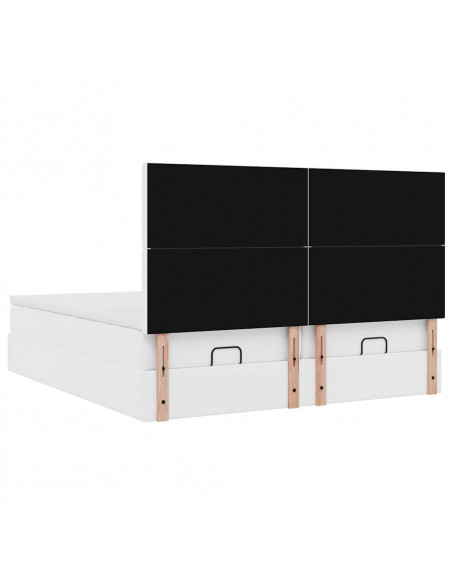 Struttura Letto Pouf con Materassi 180x200 cm Similpelle