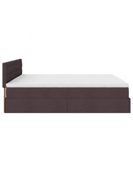 Struttura Letto Pouf con Materasso 160x200 cm in Tessuto