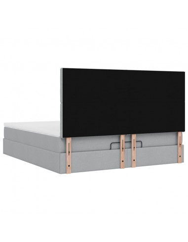 Struttura Letto Pouf con Materasso 160x200 cm in Tessuto