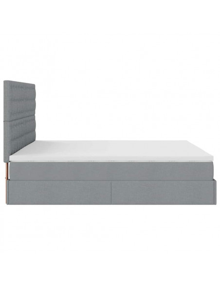 Struttura Letto Pouf con Materasso 160x200 cm in Tessuto