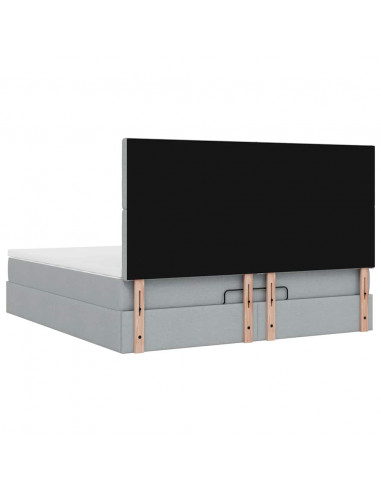 Struttura Letto Pouf con Materasso 160x200 cm in Tessuto