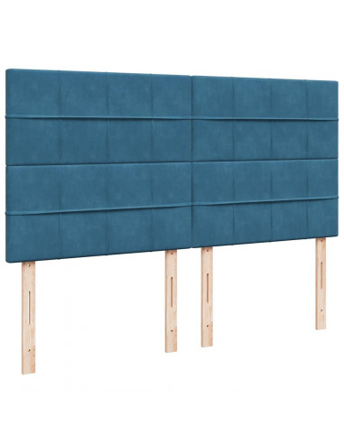 Struttura Letto Pouf con Materassi 180x200 cm Velluto