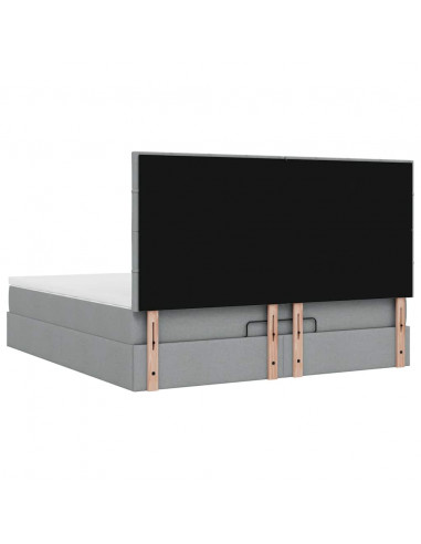 Struttura Letto Pouf con Materasso 160x200 cm in Tessuto