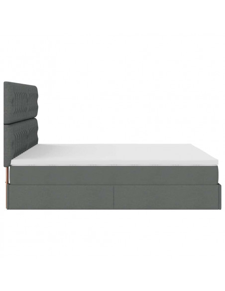 Struttura Letto Pouf con Materasso 160x200 cm in Tessuto