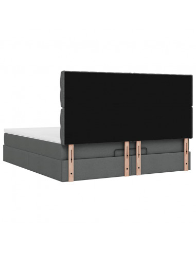 Struttura Letto Pouf con Materasso 160x200 cm in Tessuto