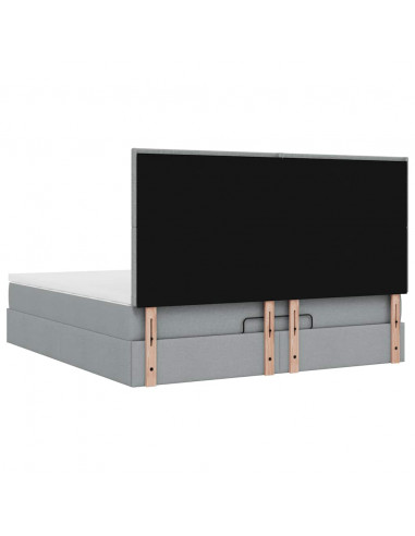 Struttura Letto Pouf con Materasso 160x200 cm in Tessuto