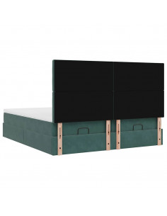 Struttura Letto Pouf con Materassi 180x200 cm Velluto