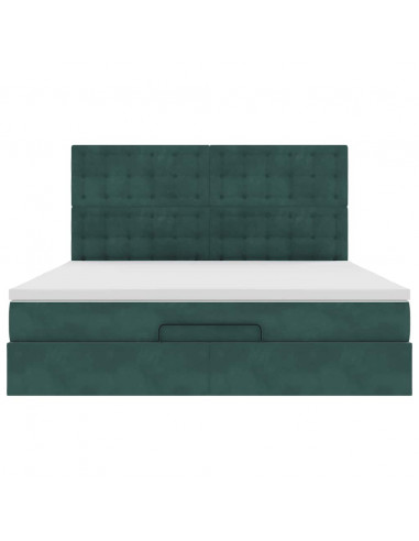 Struttura Letto Pouf con Materassi 180x200 cm Velluto