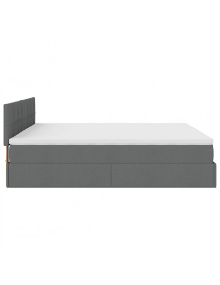 Struttura Letto Pouf con Materasso 160x200 cm in Tessuto