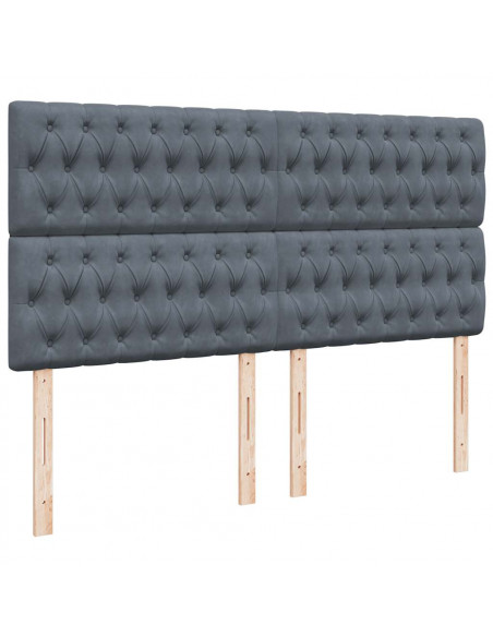 Struttura Letto Pouf con Materassi 180x200 cm Velluto