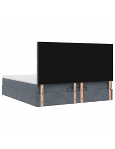 Struttura Letto Pouf con Materassi 180x200 cm Velluto