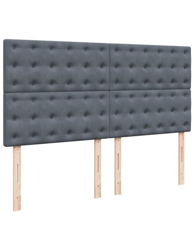 Struttura Letto Pouf con Materassi 180x200 cm Velluto