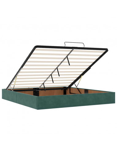 Struttura Letto Pouf con Materassi 180x200 cm Velluto