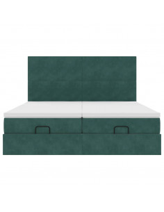 Struttura Letto Pouf con Materassi 180x200 cm Velluto