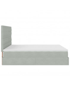 Struttura Letto Pouf con Materassi 180x200 cm Velluto