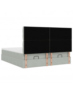 Struttura Letto Pouf con Materassi 180x200 cm Velluto