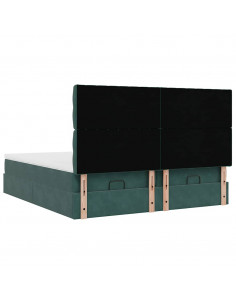 Struttura Letto Pouf con Materassi 180x200 cm Velluto