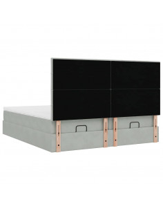 Struttura Letto Pouf con Materassi 180x200 cm Velluto