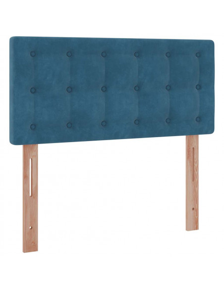 Struttura Letto Pouf con Materasso 90x190 cm in Velluto