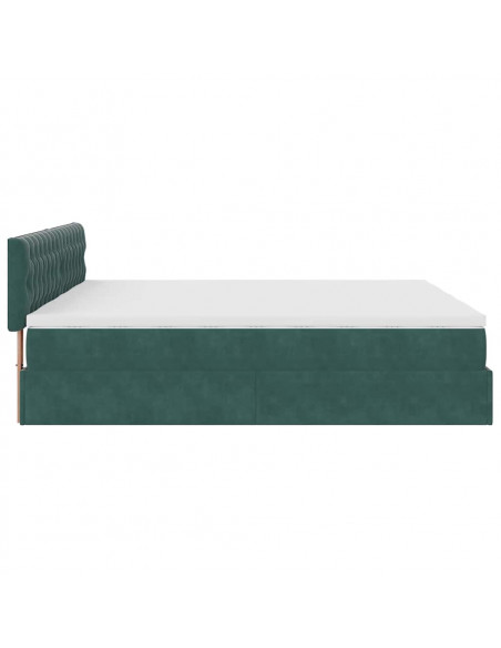 Struttura Letto Pouf con Materassi 180x200 cm Velluto