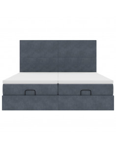 Struttura Letto Pouf con Materassi 180x200 cm Velluto