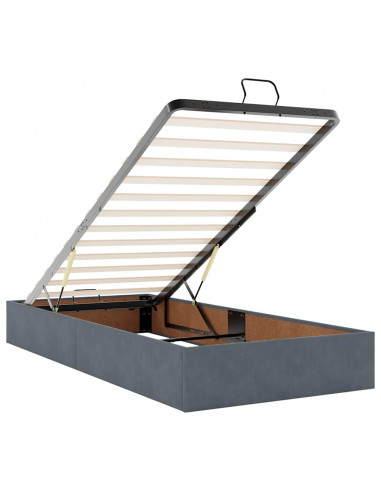 Struttura Letto Pouf con Materassi 180x200 cm Velluto