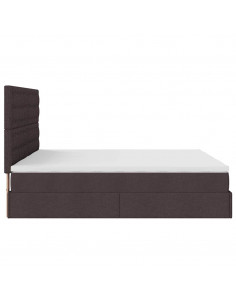 Struttura Letto Pouf con Materassi 200x200 cm in Tessuto