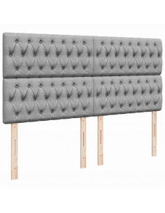 Struttura Letto Pouf con Materassi 200x200 cm in Tessuto