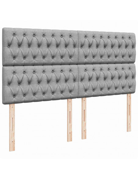 Struttura Letto Pouf con Materassi 200x200 cm in Tessuto