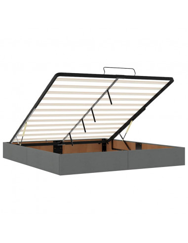 Struttura Letto Pouf con Materassi 200x200 cm in Tessuto