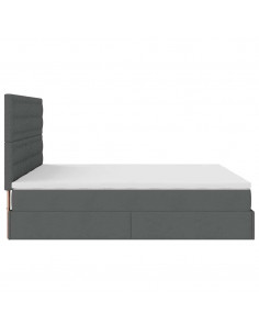 Struttura Letto Pouf con Materassi 200x200 cm in Tessuto