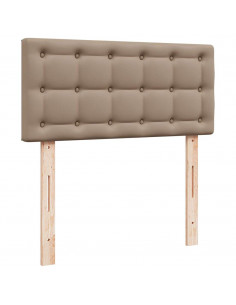 Struttura Letto Pouf con Materassi 200x200 cm Similpelle 2