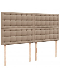 Struttura Letto Pouf con Materassi 200x200 cm Similpelle 2