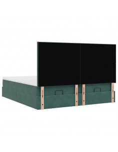 Struttura Letto Pouf con Materassi 200x200 cm Velluto