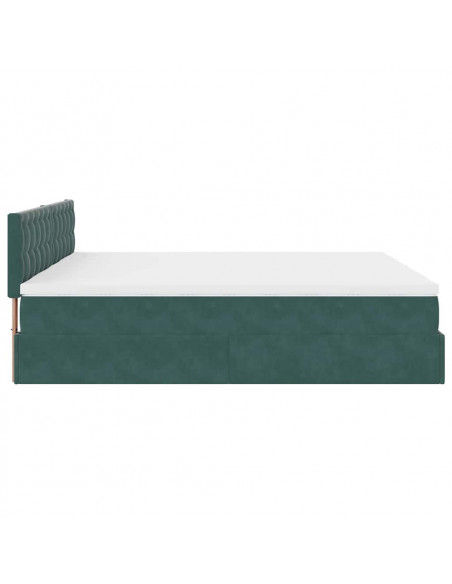 Struttura Letto Pouf con Materassi 200x200 cm Velluto