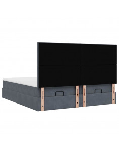 Struttura Letto Pouf con Materassi 200x200 cm Velluto