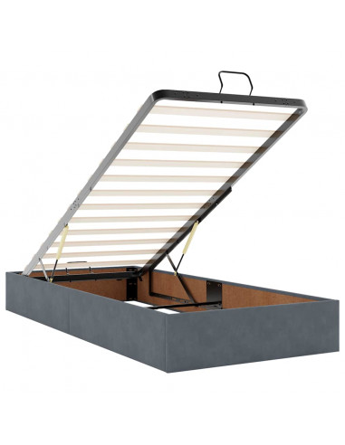 Struttura Letto Pouf con Materassi 200x200 cm Velluto