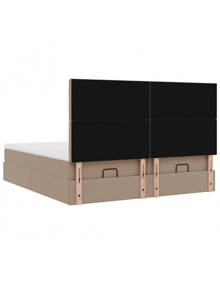 Struttura Letto Pouf con Materassi 200x200cm Similpelle