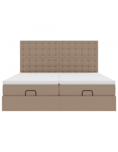 Struttura Letto Pouf con Materassi 200x200cm Similpelle