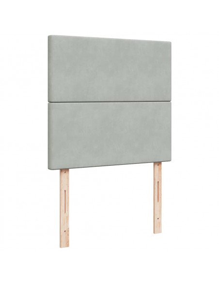 Struttura Letto Pouf con Materassi 80x200 cm in Velluto