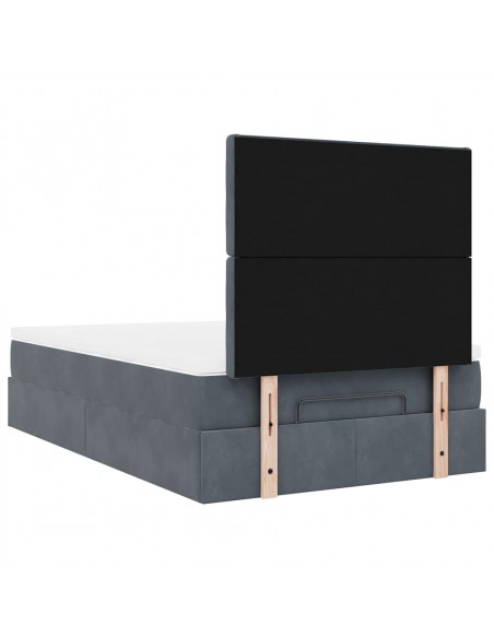 Struttura Letto Pouf con Materassi 80x200 cm Velluto