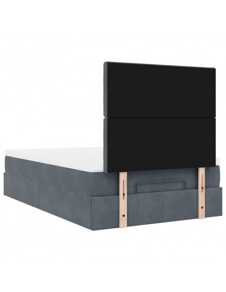 Struttura Letto Pouf con Materassi 80x200 cm Velluto