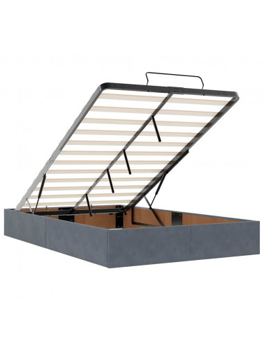 Struttura Letto Pouf con Materassi 80x200 cm Velluto