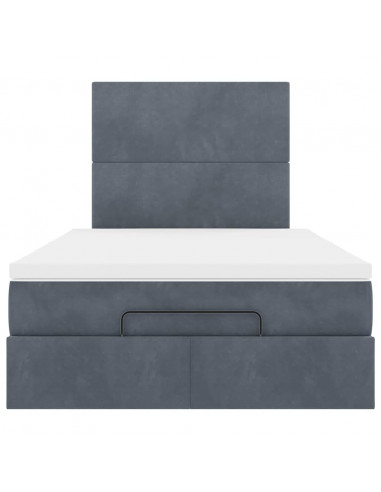 Struttura Letto Pouf con Materassi 80x200 cm Velluto